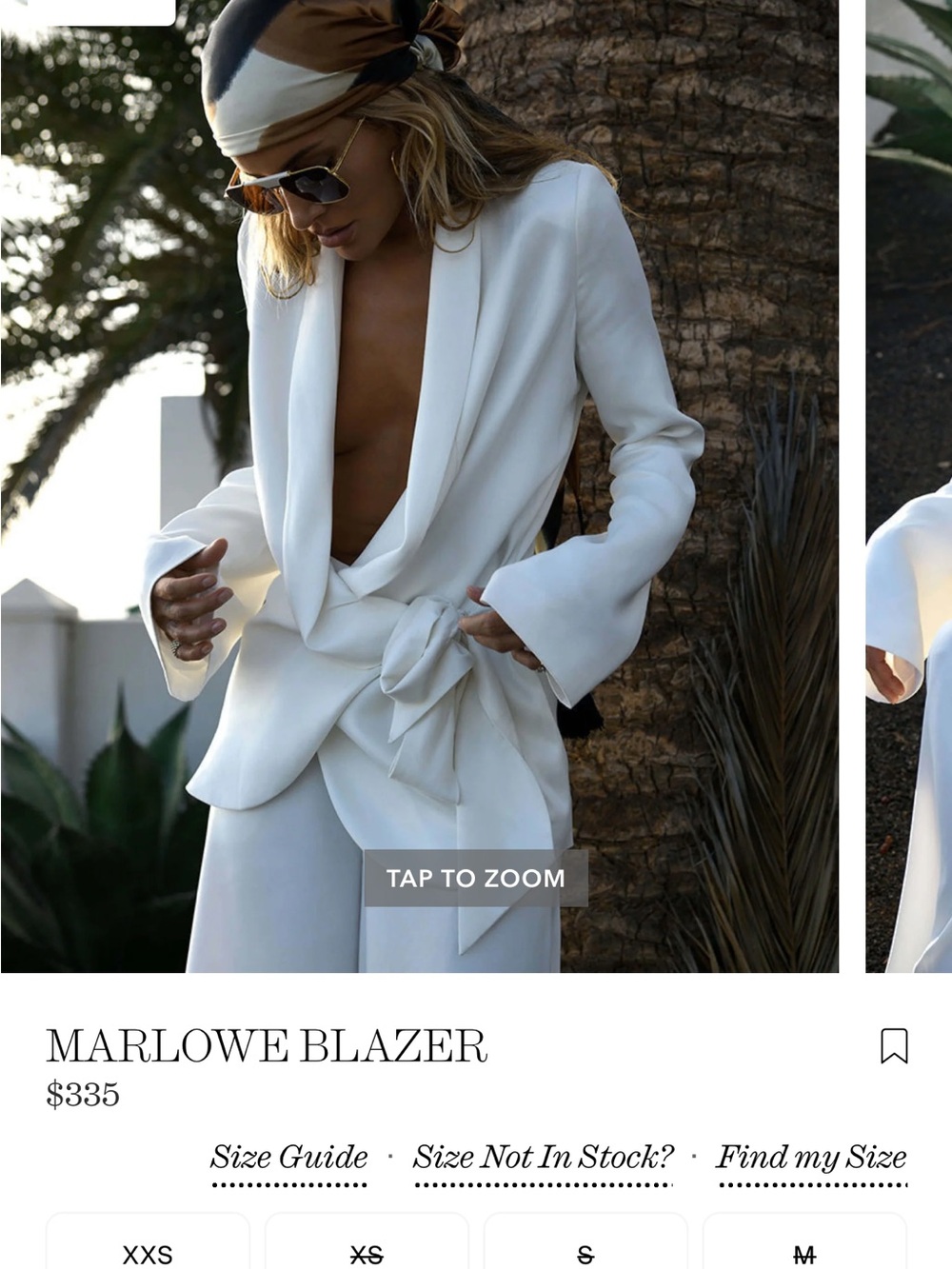 Rat & Boa White Marlowe Blazer - Picture 10 of 10